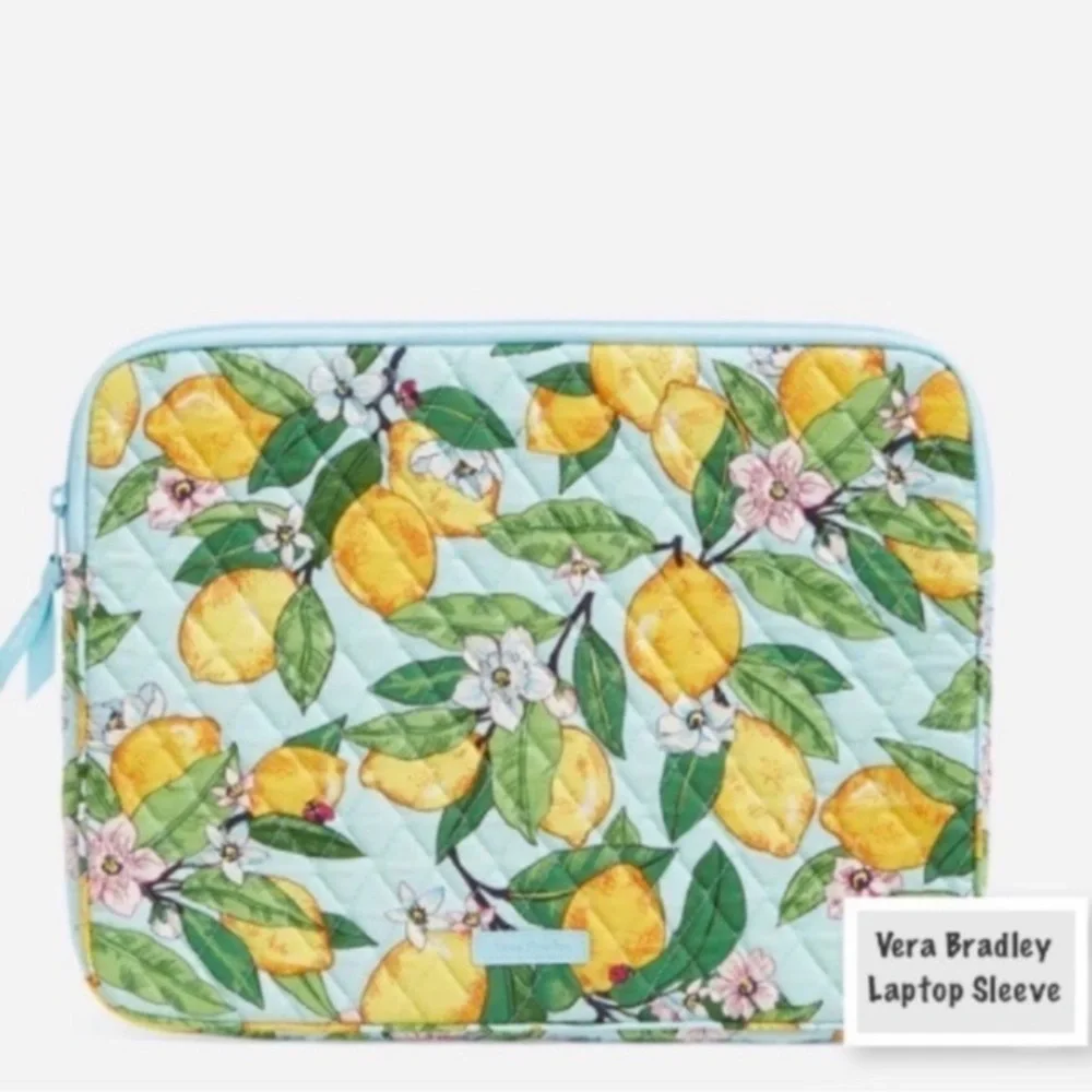 Vera Bradley Laptop Sleeve Lemon Grove Pattern